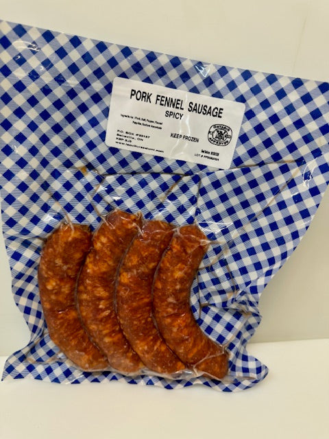 Pork & Fennel Sausages, spicy, 4/pack