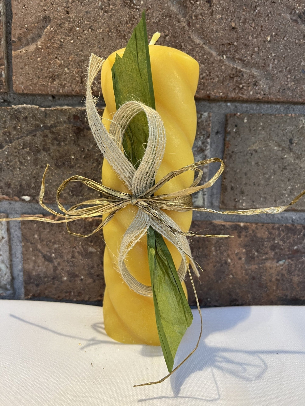 Spiral Pillar Beeswax Candle