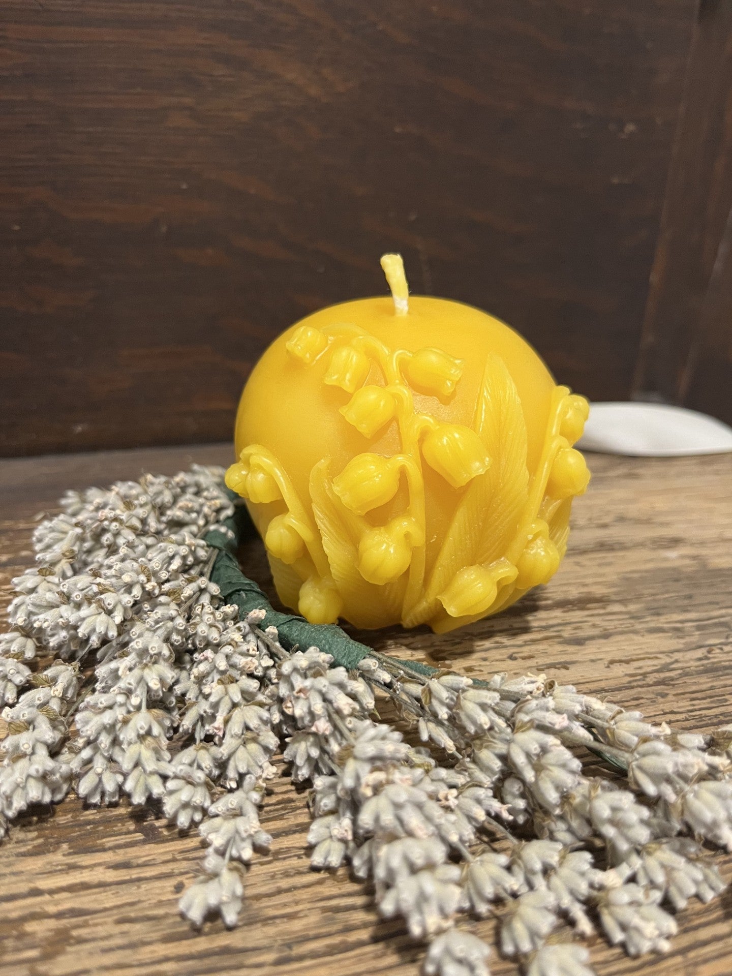 Lily of the Valley Beeswax Candles
