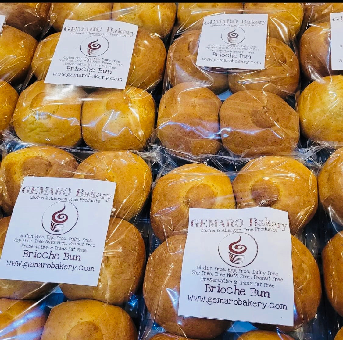 Gluten Free Brioche Bun 6 per pack Frozen