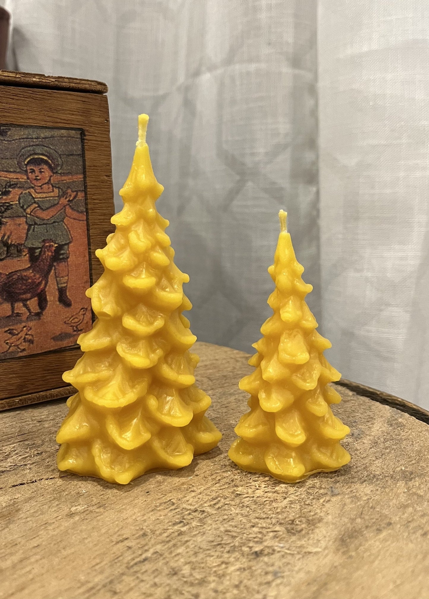Rustic Tree Beeswax Candles