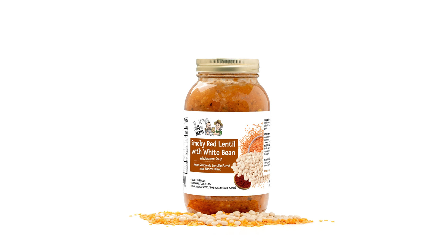 Smoky Red Lentil with White Bean Soup