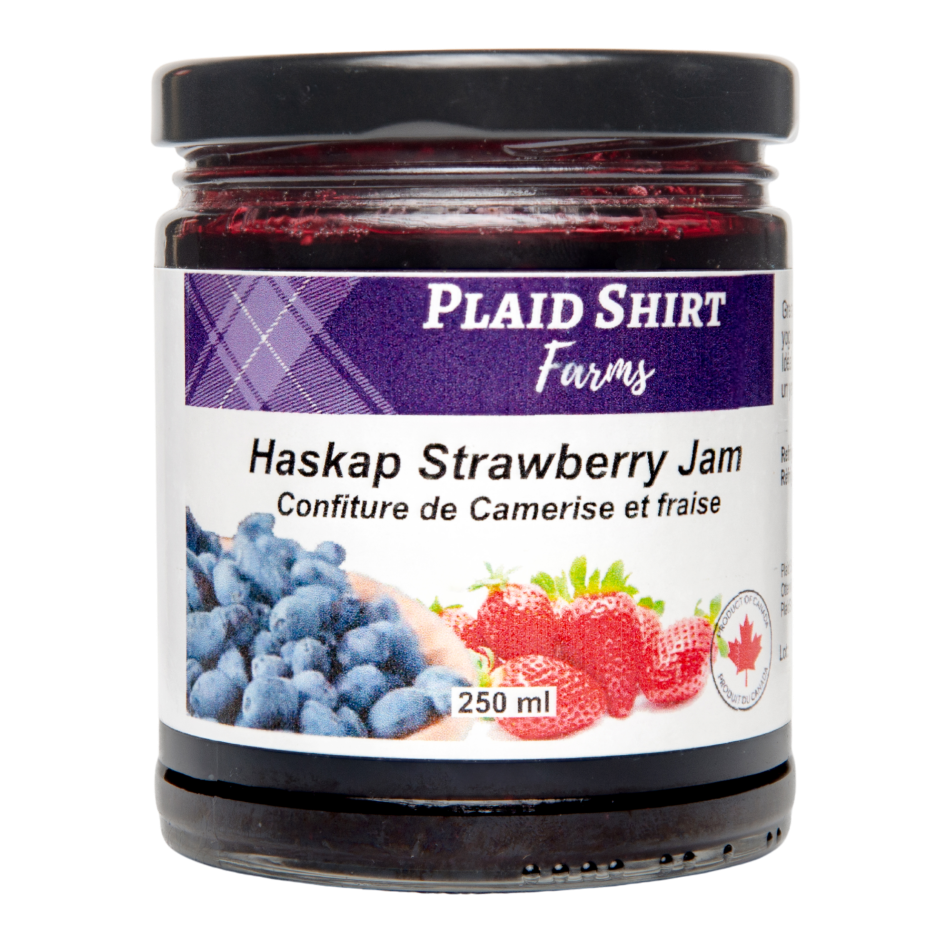 Plaid Shirt Farms Haskap Strawberry Jam – 250 ml