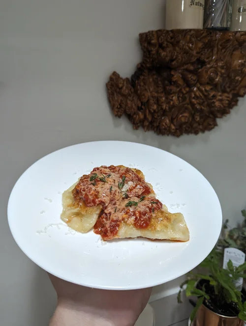 Basil Chicken Pesto Pierogies