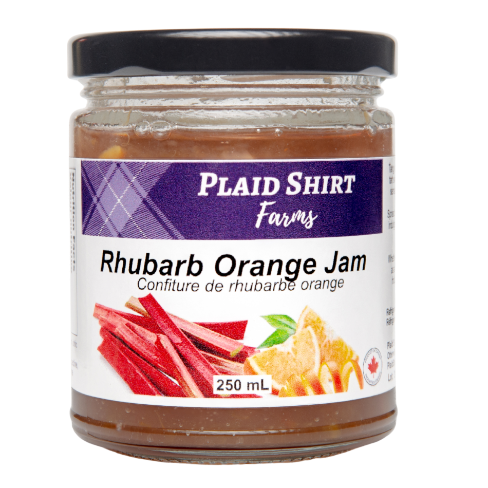 Plaid Shirt Farms Rhubarb Orange Jam – 250 ml
