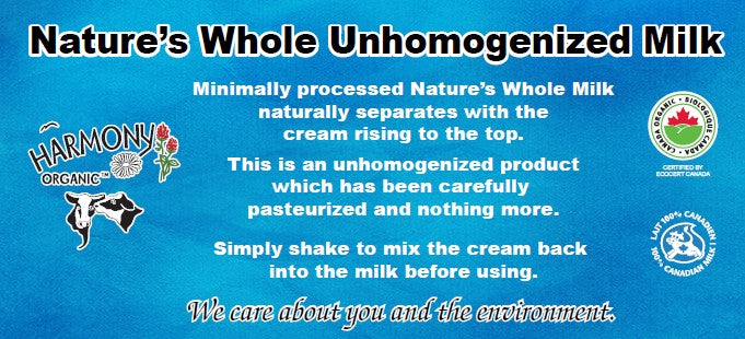 Organic Unhomogenized Nature's Whole Milk - 1L PET Bottles