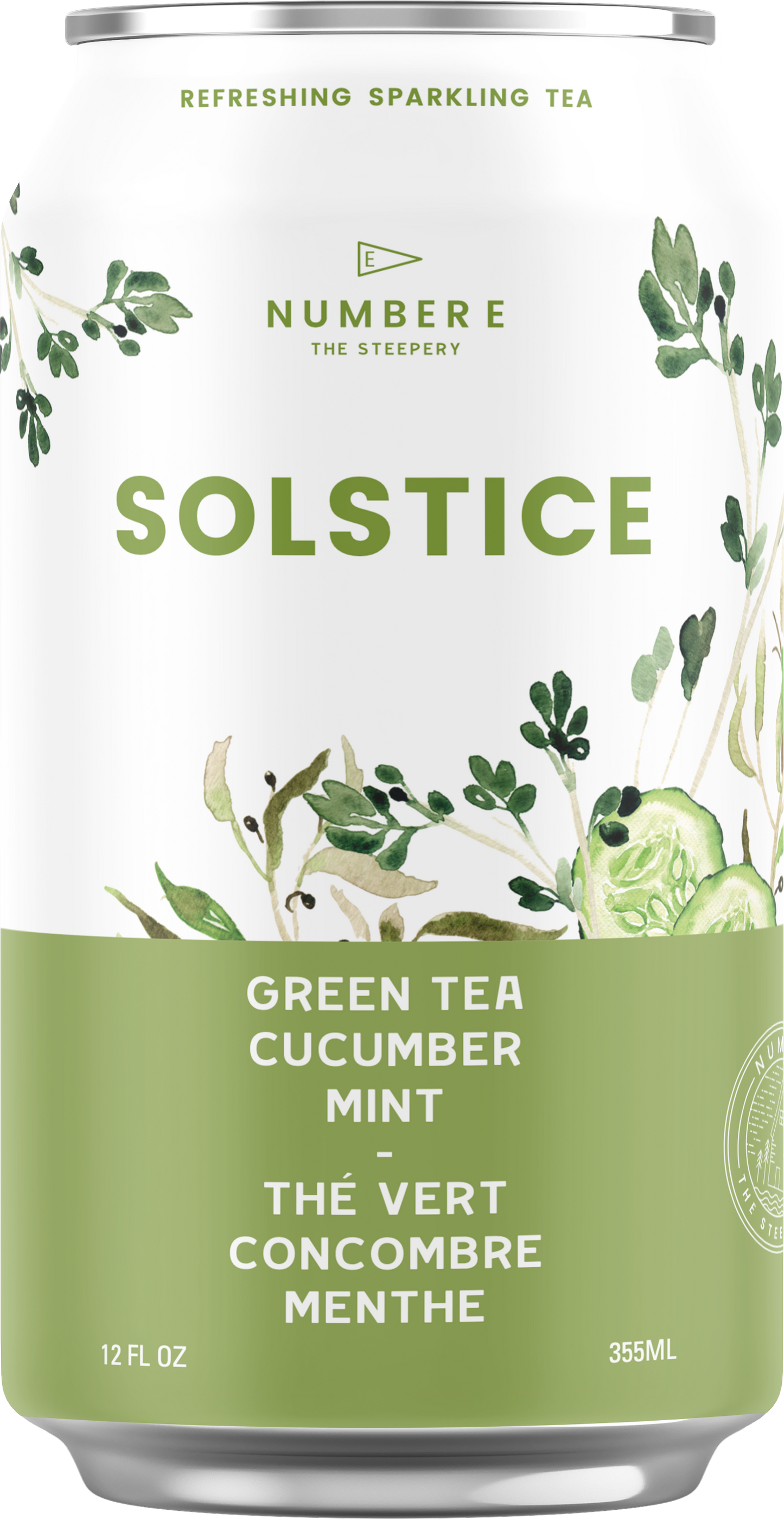 Sparkling Cucumber and Mint Green Tea