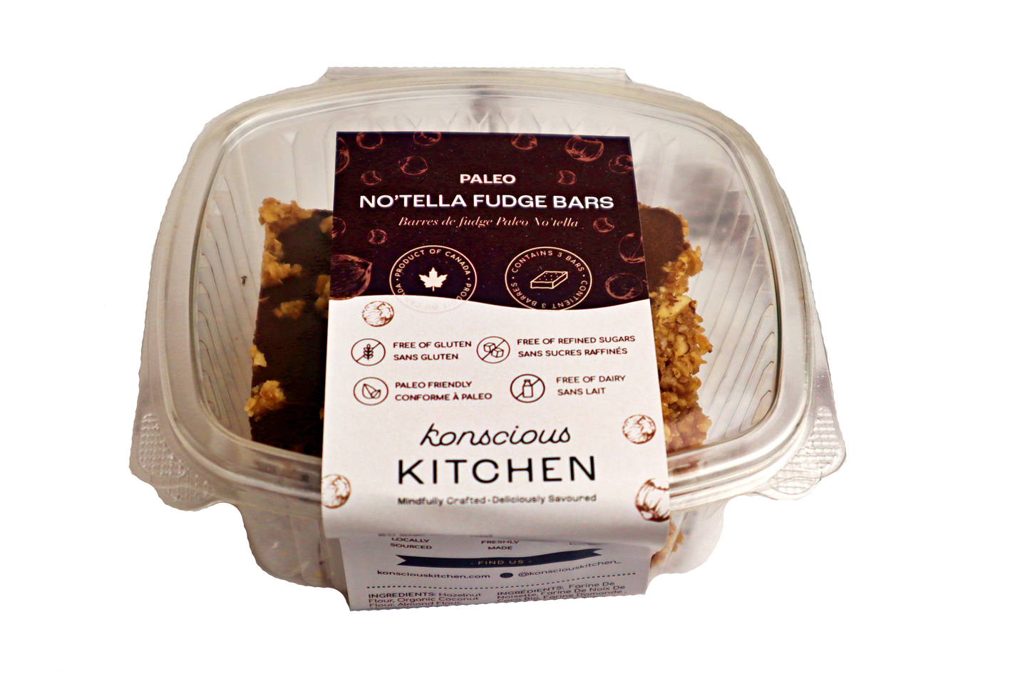 Paleo No’tella Fudge Bars