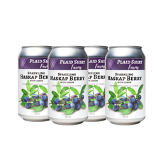 Plaid Shirt Farms Haskap Berry with Lemon – Sparkling Beverage – 4 x 355 ml