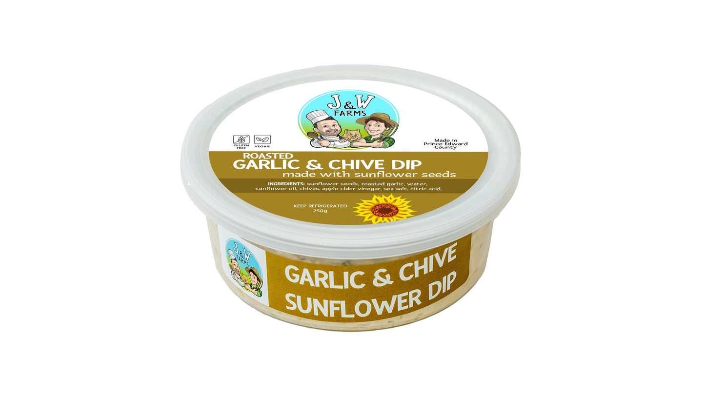 Roasted Garlic & Chive Sunflower Seed Dip