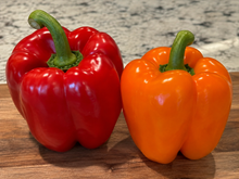 Mixed Red and Orange Sweet Bell Peppers