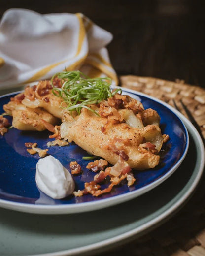 Bacon, Cheddar and Potato Pierogies
