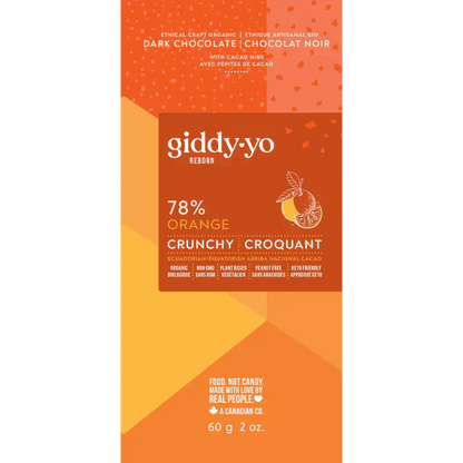 Orange Crunchy 78% Dark Chocolate Bar
