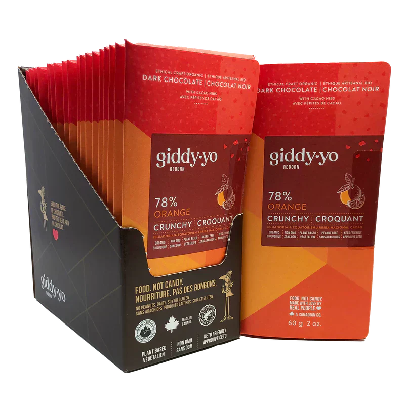 Orange Crunchy 78% Dark Chocolate Bar