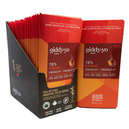 Orange Crunchy 78% Dark Chocolate Bar