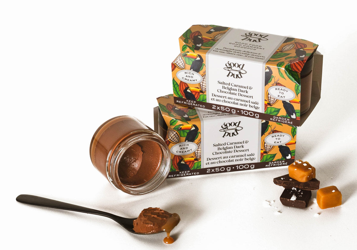 Salted Caramel and Belgian Dark Chocolate Dessert Pots
