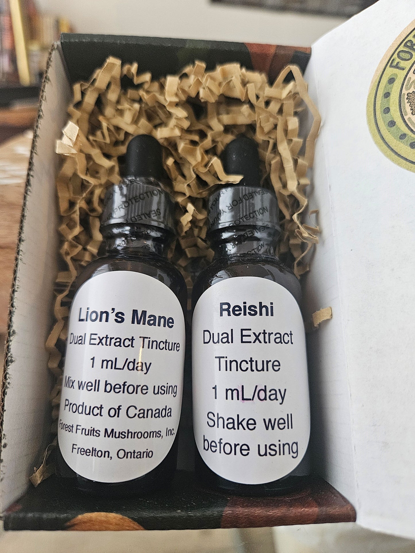 Lion's Mane and Reishi Dual Extract Tinctures.