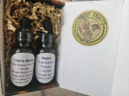 Lion's Mane and Reishi Dual Extract Tinctures.