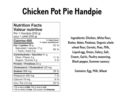 Chicken Pot Pie Handpie