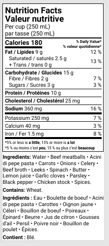 Italian Wedding Soup  1.2L