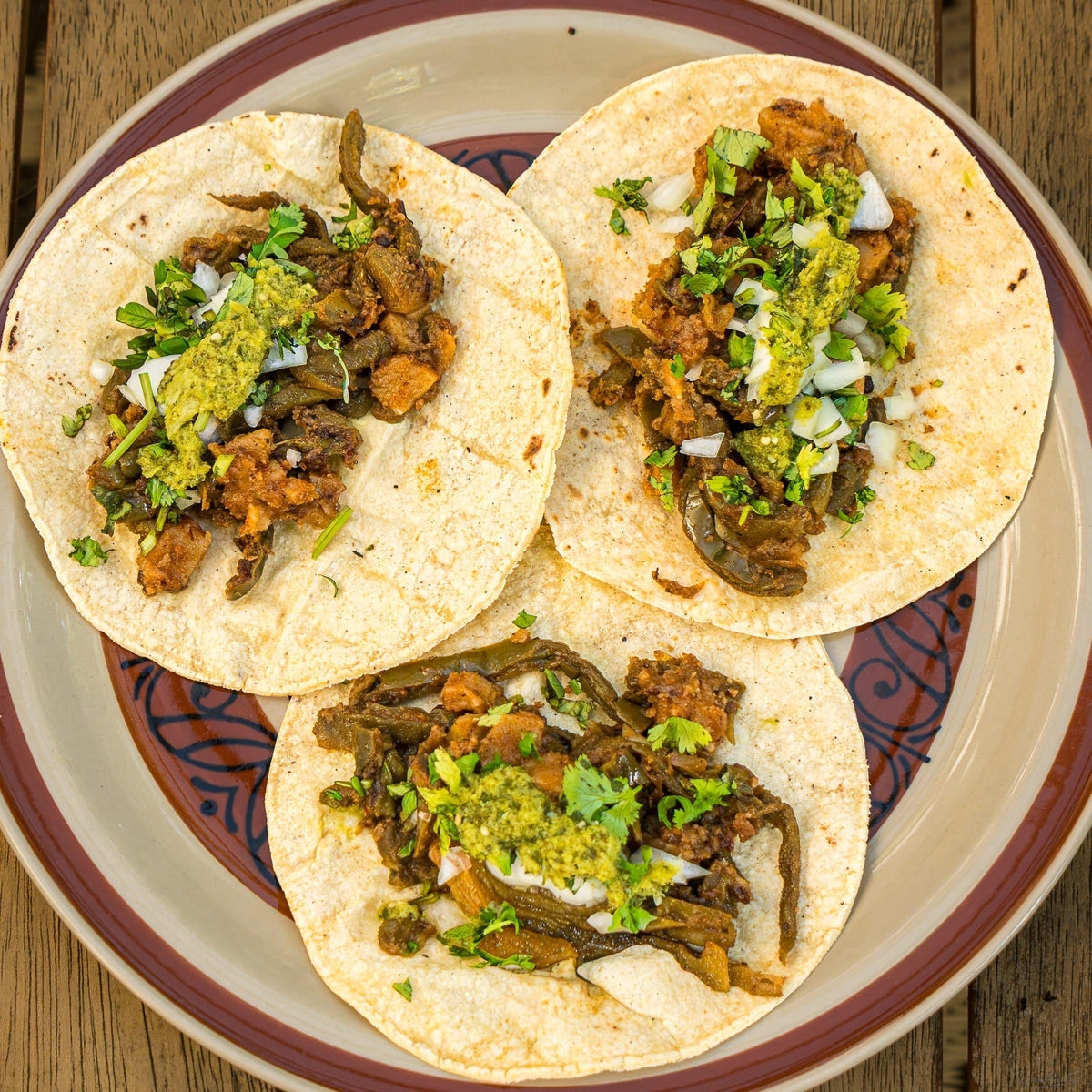 Vegan Cactus and Potato Tacos