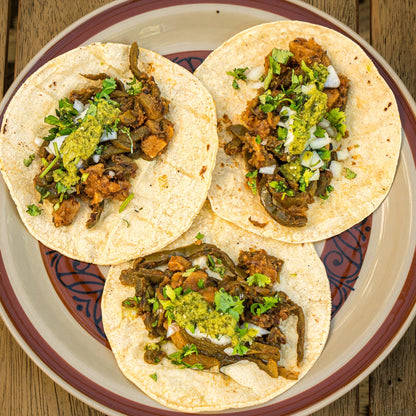 Vegan Cactus and Potato Tacos