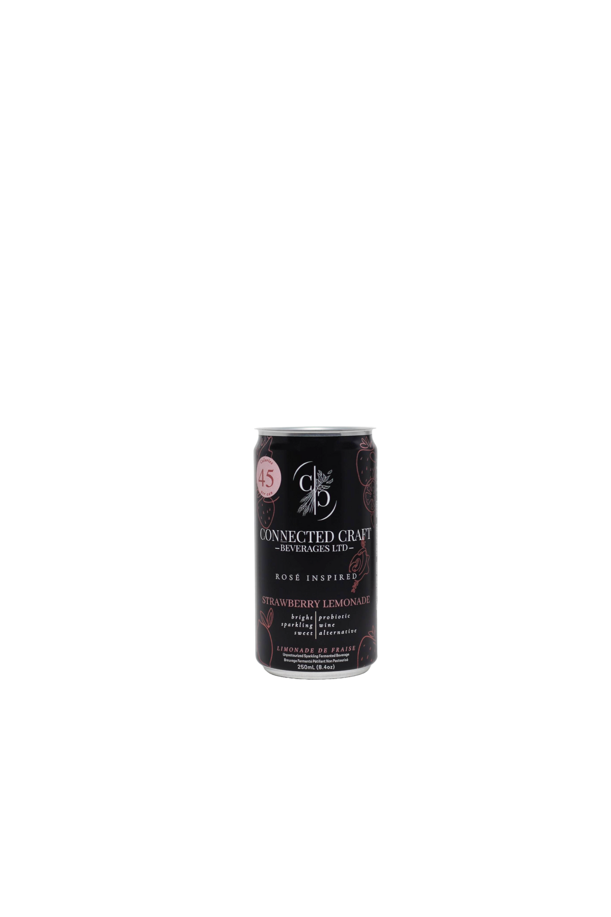 Non-Alcoholic Probiotic Rosé Alternative (Strawberry Lemonade) (250mL Can)