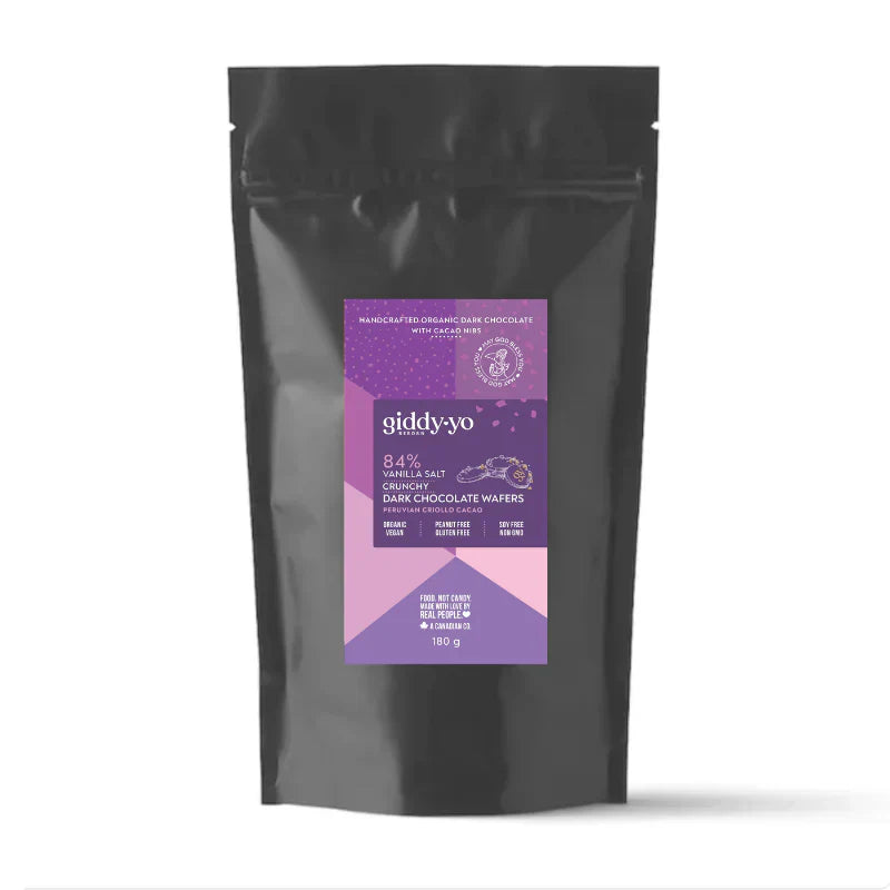 Vanilla Salt Crunchy 84% Dark Chocolate Bar